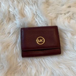 Michael Kors Burgundy Foldable Wallet